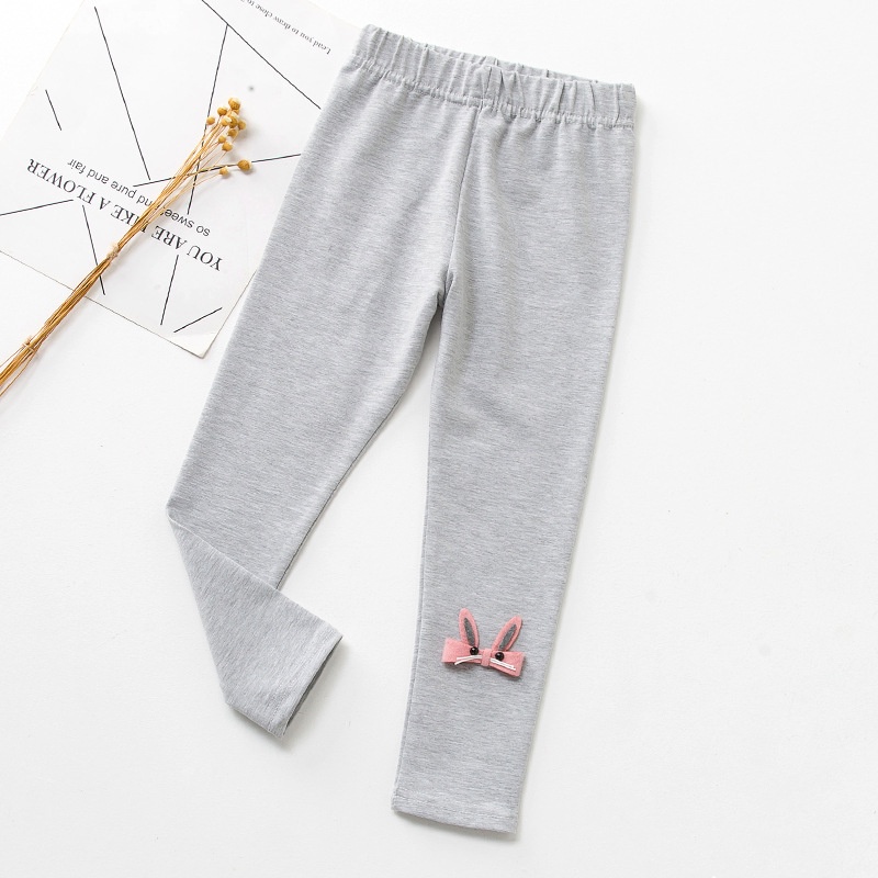 Quần Legging Họa Tiết Thỏ Hoạt Hình Dễ Thương Cho Bé Gái