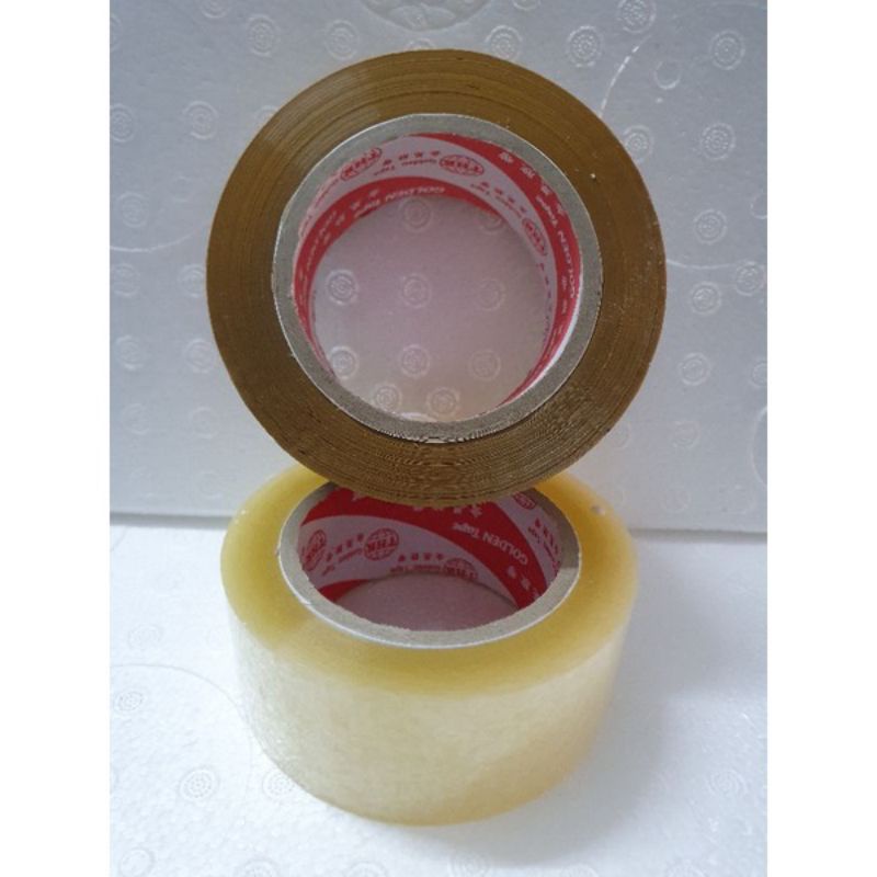 1 CUỘN BĂNG KEO 200YAR SIÊU DÀY NẶNG 300GR TRONG,ĐỤC LOẠI TỐT SIÊU DÍNH