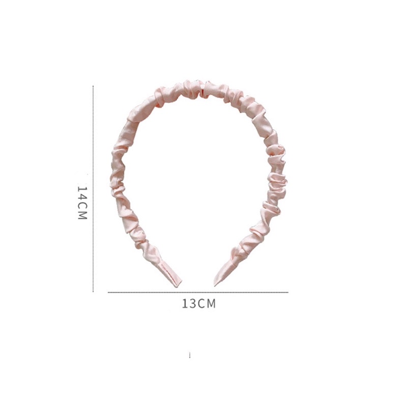 Cài tóc vải satin dún bèo phong cách Hàn Quốc xinh xắn cho nữ