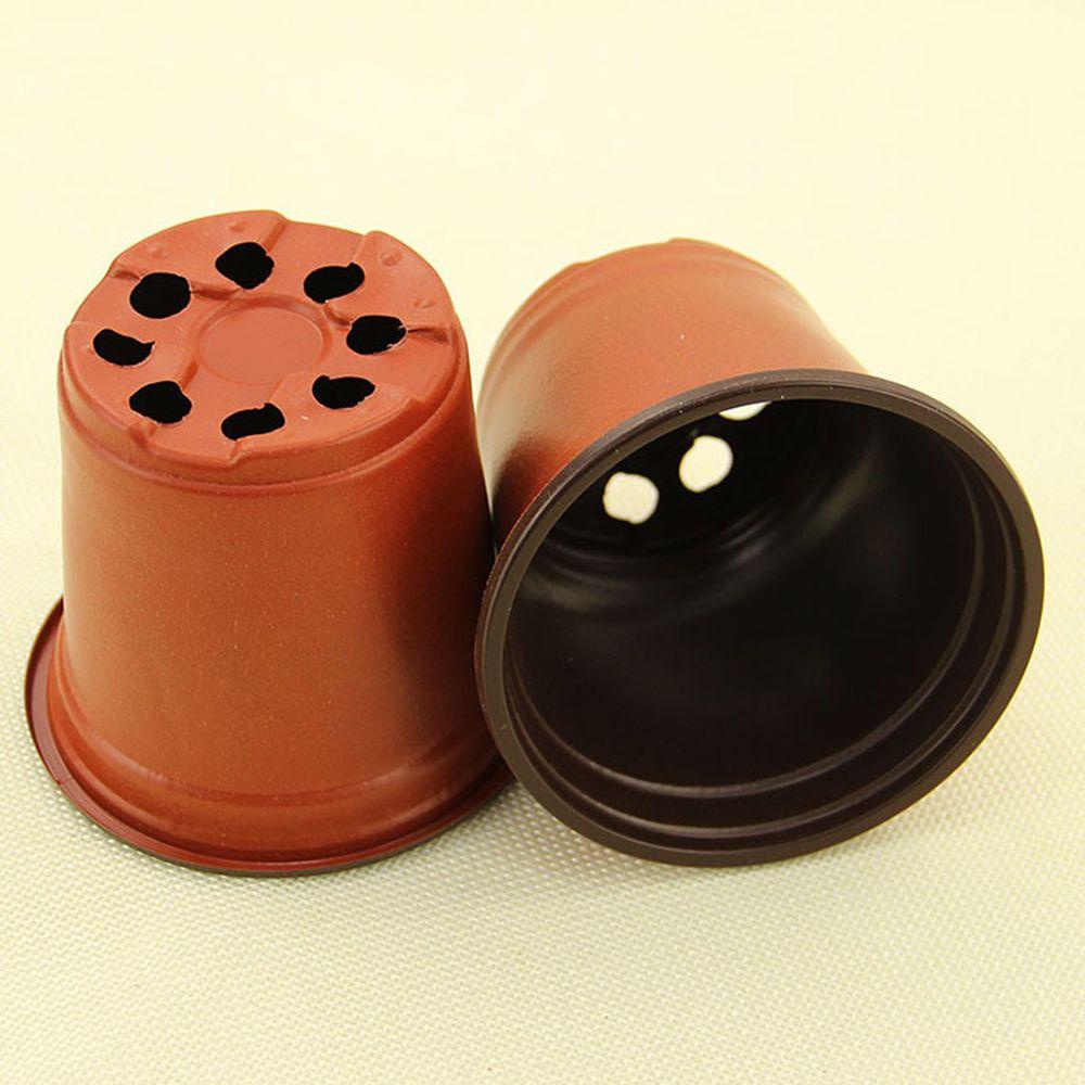 Set 10 Chậu Hoa Bằng Nhựa Mềm Hai Tông Màu