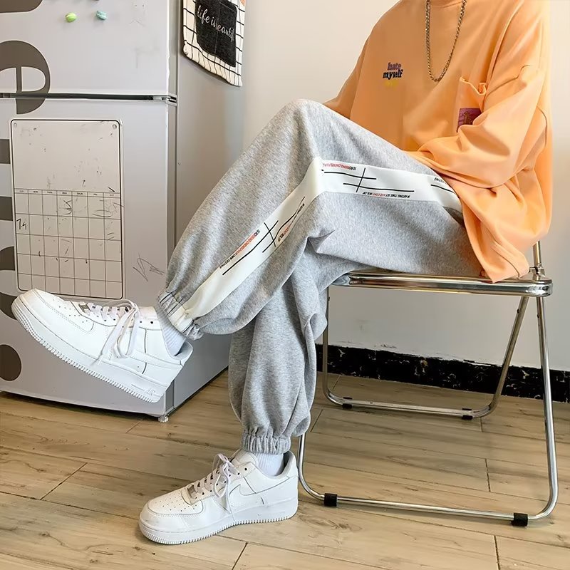 Quần Dài Dáng Rộng Lưng Thun Co Giãn Tốt Cỡ Lớn M-3XL Phong Cách Hip Hop Nhật Bản Thời Trang Cho Nam