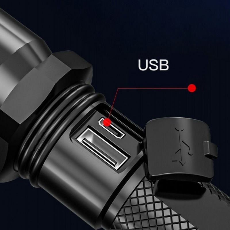 Đèn pin LED sạc USB không thấm nước IPX6 tiện lợi | BigBuy360 - bigbuy360.vn