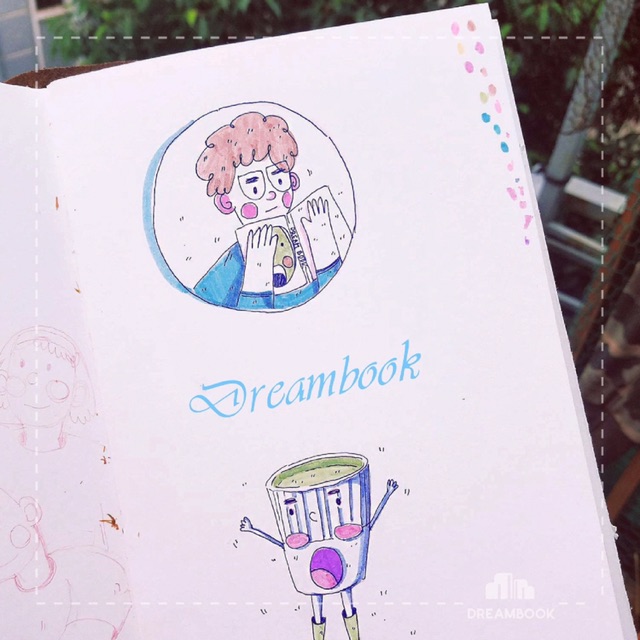 SỔ TAY RUỘT TRƠN DREAMBOOK: Marble Hồng (Sketchbook)