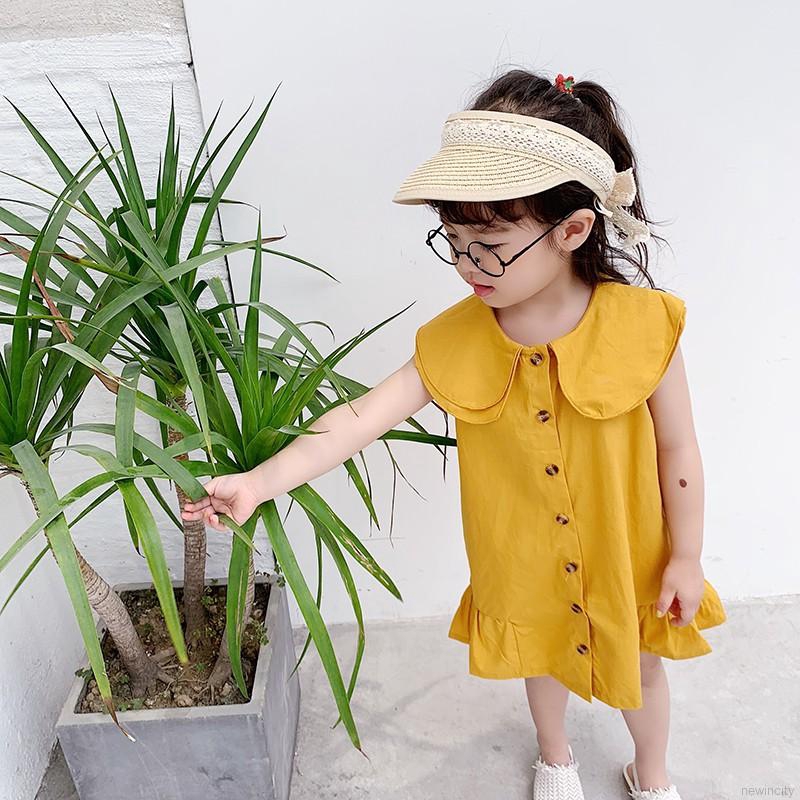 Đầm búp bê không tay thời trang Hàn Quốc cho bé gái