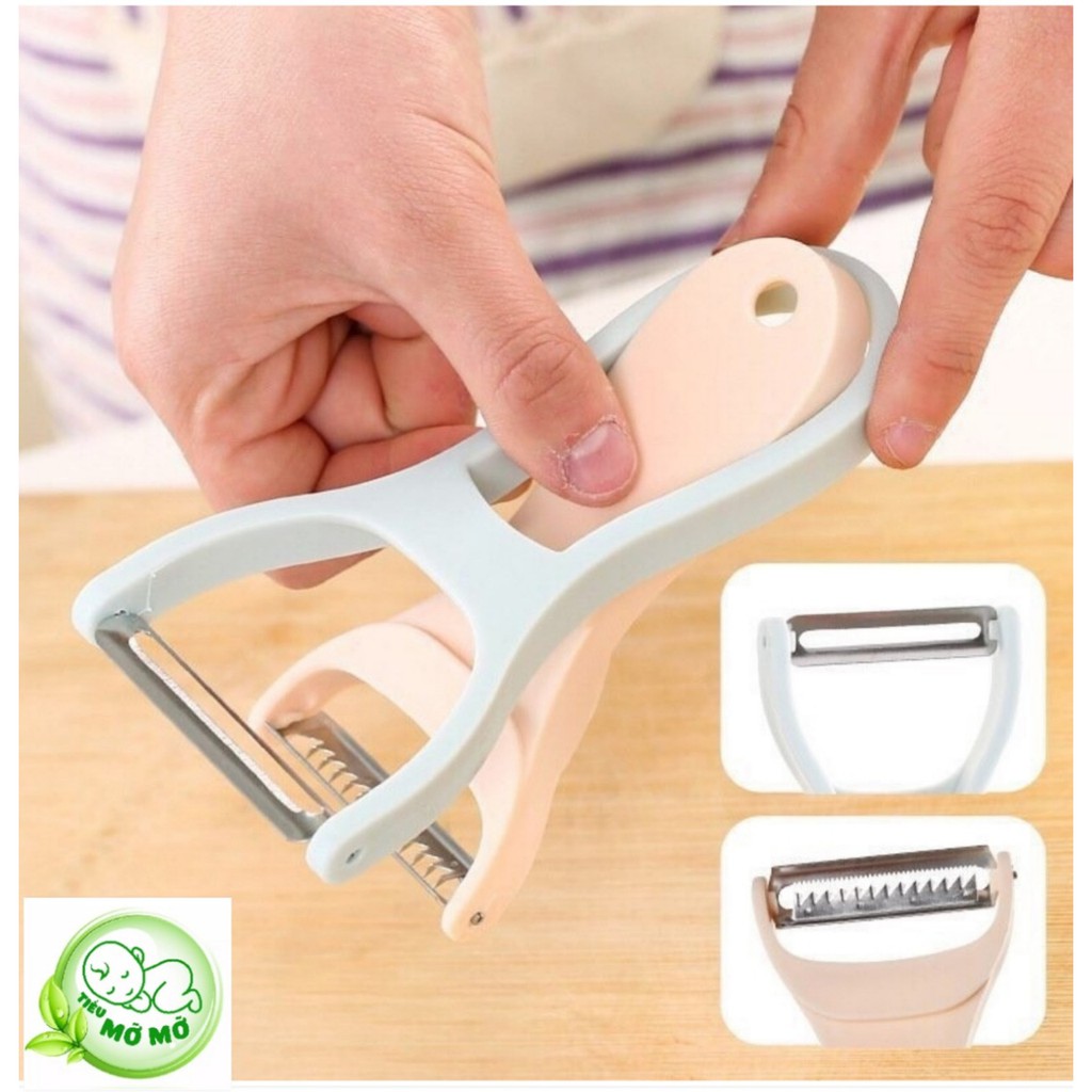 Dụng cụ chế biến rau củ, hoa quả, bào sợi , gọt vỏ  2 trong 1 tháo lắp dễ dàng