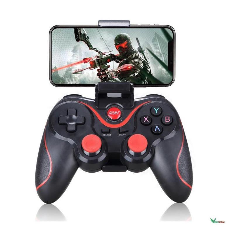 Tay cầm chơi game bluetooth X3 - T3- đế kẹp điện thoại và usb chơi trên PC