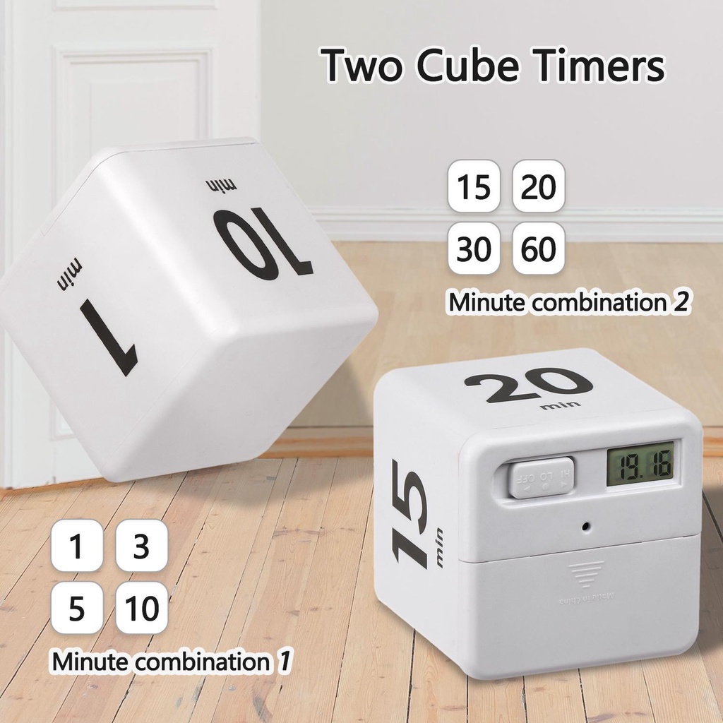Đồng Hồ Hẹn Giờ Nhà Bếp JANE 15 20 30 60 Phút|Cảm Biến Trọng Lực Dạng Lật Chất Lượng Cao