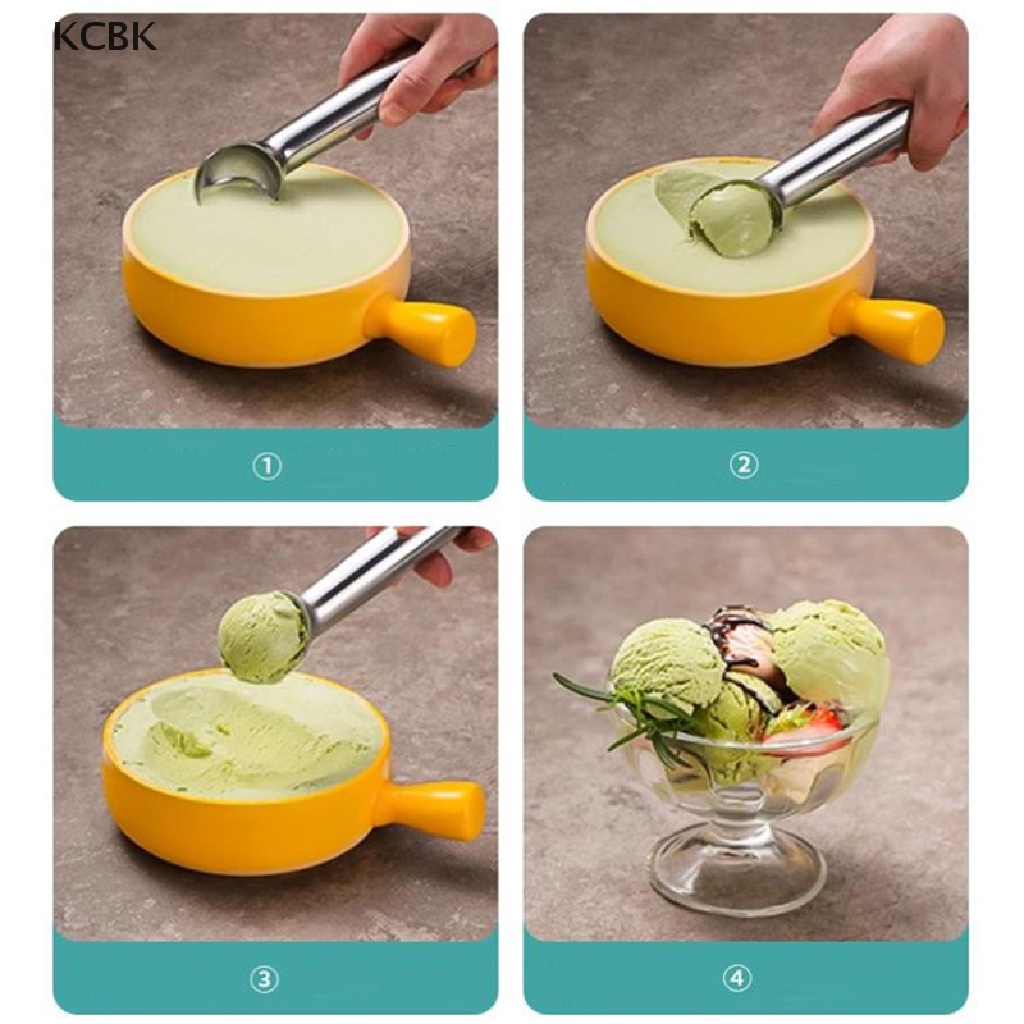 Muỗng Làm Kem Bằng Hợp Kim Nhôm Và Silicone Chống Đóng Băng Tiện Dụng