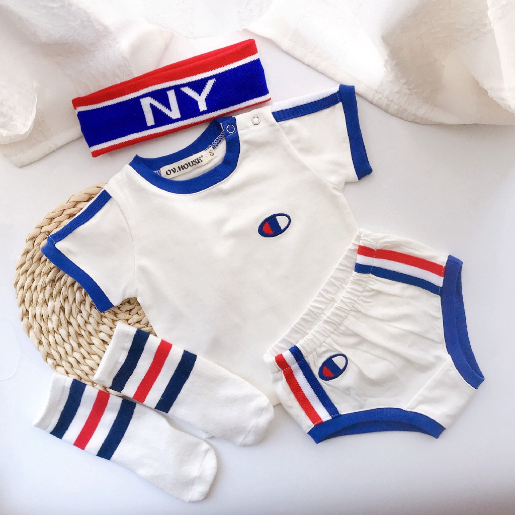 Ins Hot Sale Fashion Baby Short Sleeve T-shit+PP Pants