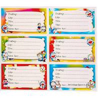tập 10 nhãn vở có decan dán tiện dùng