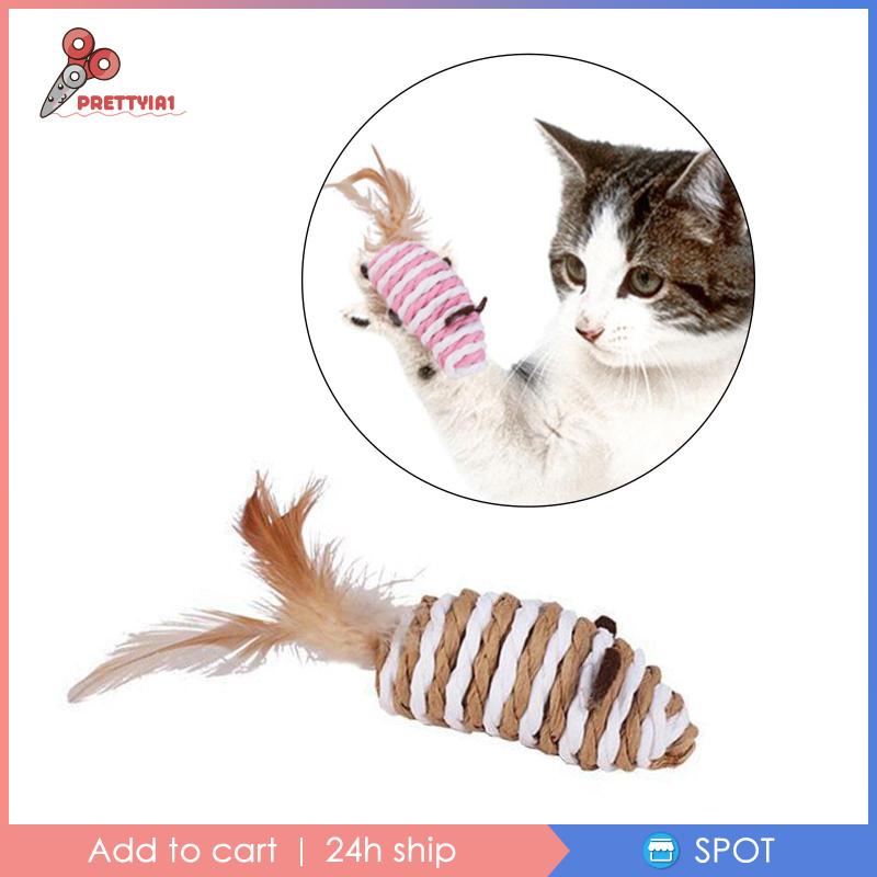 [Prettyia1] Đồ Chơi Chuột Nhỏ Nhắn Tương Tác Cho Mèo