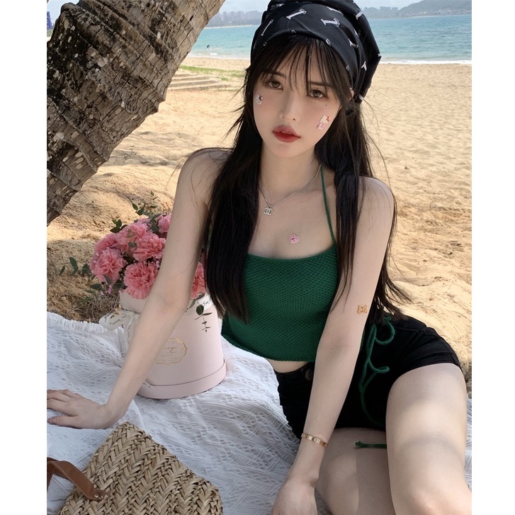 Áo hai dây QADCOL ôm dáng hở cổ quyến rũ cho nữ