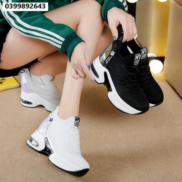 Giầy Thể Thao Thời Trang Đế Độn nâng chiều cao nữ cao 8 phân cực nhẹ cực êm ( Hàng ORDER)