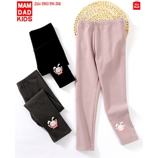 Quần Legging chất cotton nỉ cho bé gái -chính hãng MAM DAD KIDS