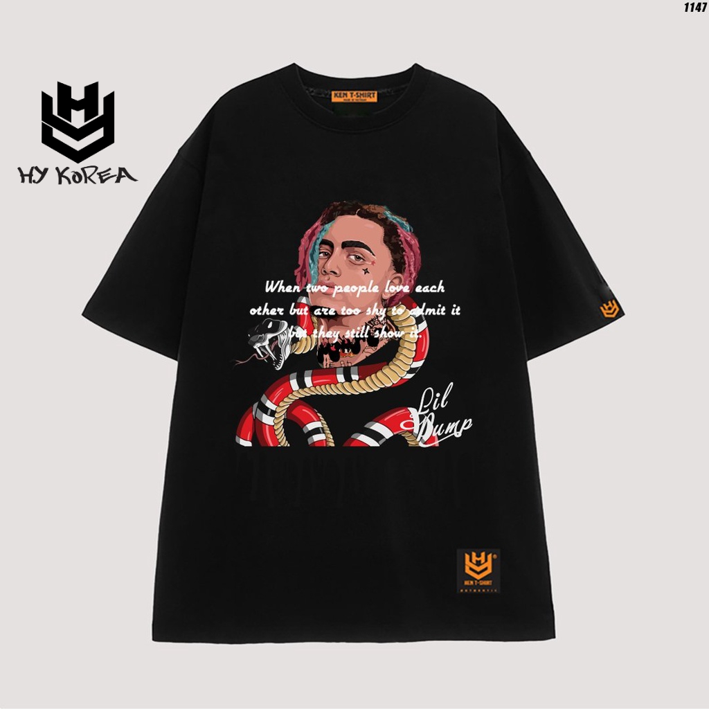 Áo thun tay lỡ nam nữ form rộng Người Rắn 1147 HY KOREA