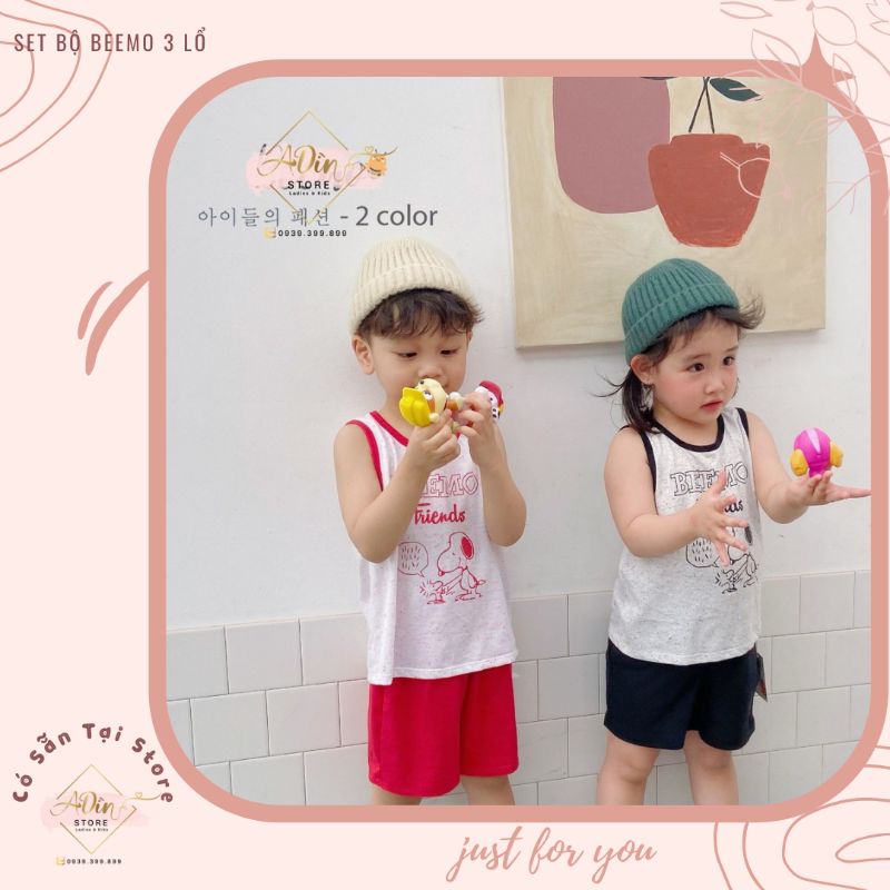 Set bộ ba lổ Beemo bé trai bé gái