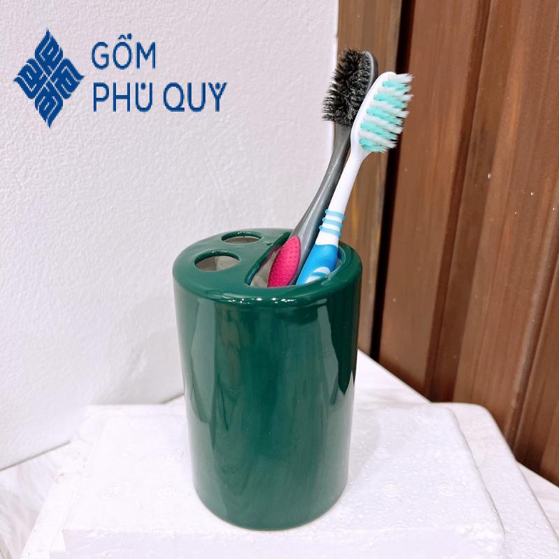 Bình Đựng Dầu Gội ⚱ Gốm Sứ Bát Tràng ⚱ Chai Chiết Xà Phòng,bình Sứ Xanh Cổ Vịt Gomphuquy Dnc05