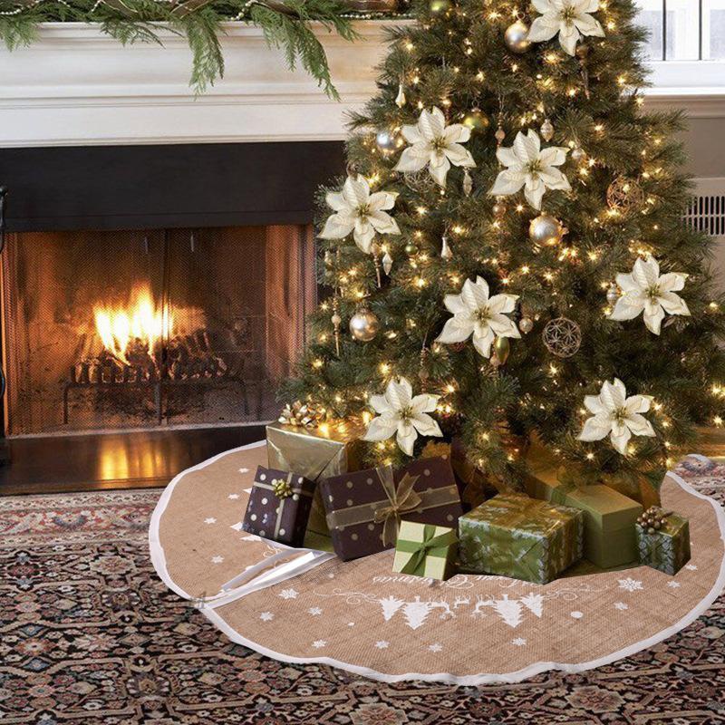 [Fenteer1] Chân Đứng Bằng Vải Bố Trang Trí Cây Thông Noel Cổ Điển 120cm