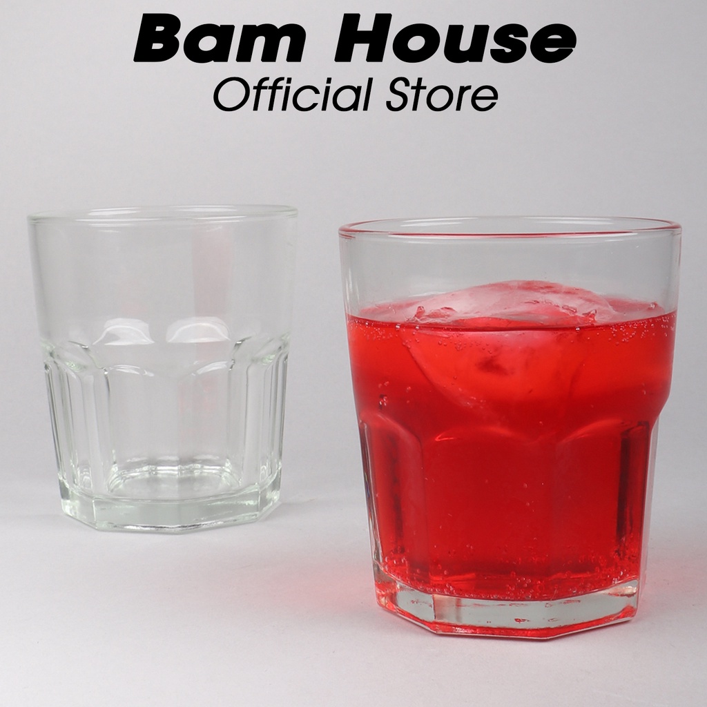 Ly thủy tinh 8 góc Bam House dạng thấp thiết kế sang trọng cao cấp LTT01 – Gia dụng bếp