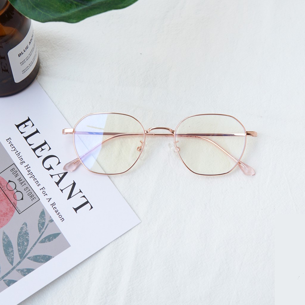 [Mã FARSSTGRE giảm 5K đơn bất kỳ] Gọng Kính Cận Kim Loại Đa Giác Form Nhỏ I226 (Tặng Hộp Khăn) | BigBuy360 - bigbuy360.vn