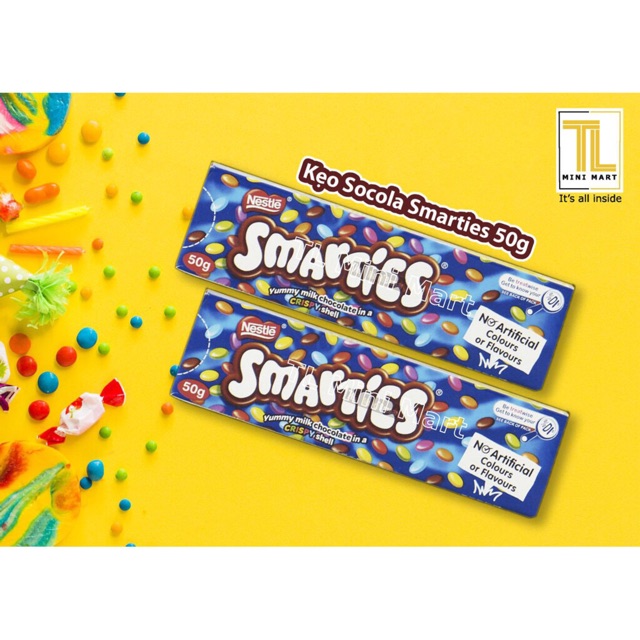 Smarties Socola 50g kẹo trái cây date 12/2022-[FREE SHIP] TỪ ĐƠN 50K