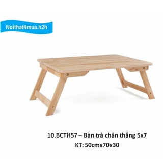Bàn trà chân thang 50x70cm gỗ cao su