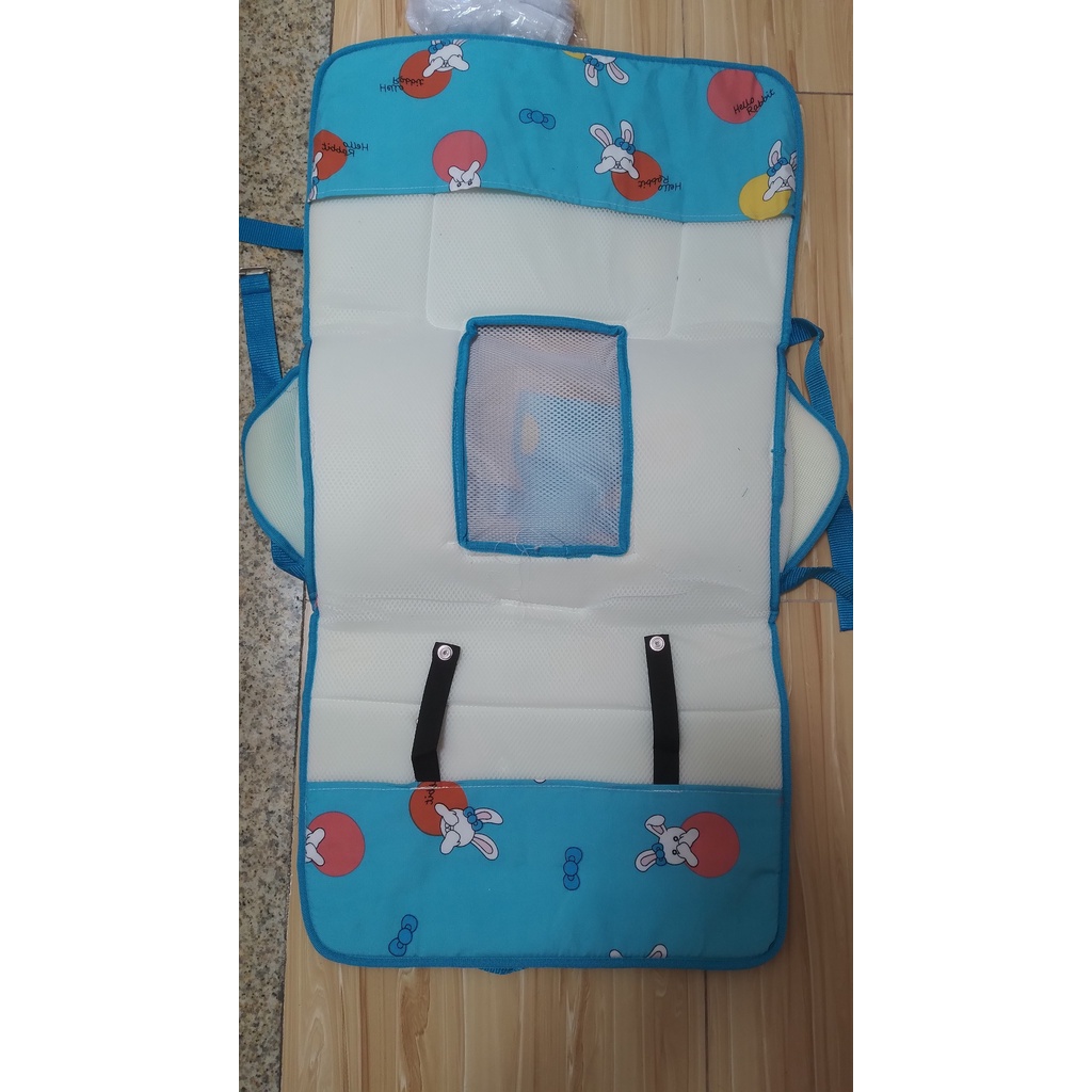 Áo,tấm lót,nệm vải cotton thay cho xe,ghế nhún ăn bột cho bé kèm mùn chụp-xe 2 nhún