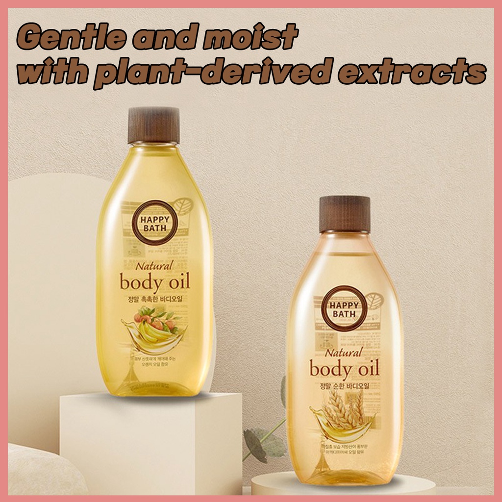 Dầu dưỡng thể 2 loại (250ml) Happy Bath Body Oil chăm sóc cơ thể mỹ phẩm Hàn Quốc tùy chọn | BigBuy360 - bigbuy360.vn