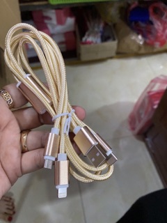 Dây Cáp Dù Sạc Điện Thoại 3 Đầu