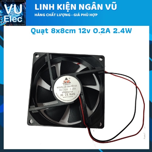 Quạt Tản Nhiệt 12V 4x4, 6x6, 8x8, 12x12CM, Quạt làm mát 12V đủ loại