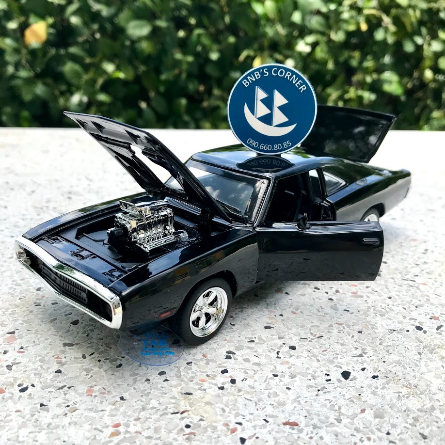 Xe mô hình 1970 Dodge Charger R/T tỷ lệ 1:32 hãng Mini Auto - Full box