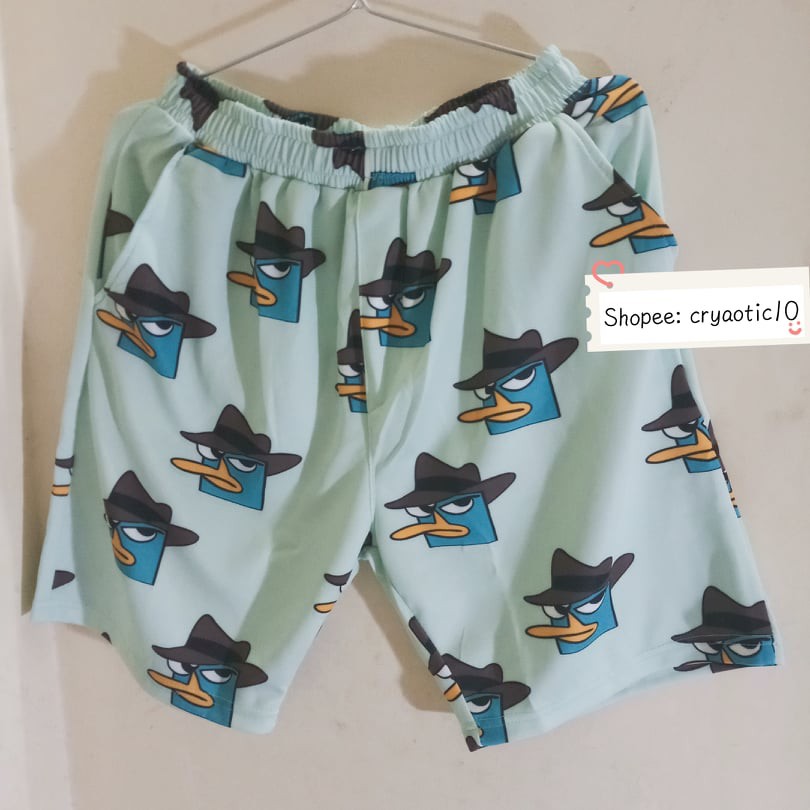 Quần short thun ngắn BMO Perry báo hồng adventure time totoro unisex cryaotic10