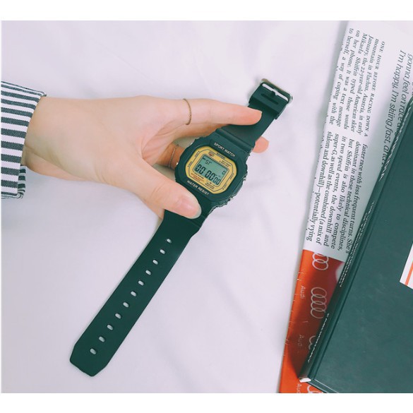 Đồng hồ nam đẹp SANOSI điện tử dây cao su mặt vuông thời trang | BigBuy360 - bigbuy360.vn