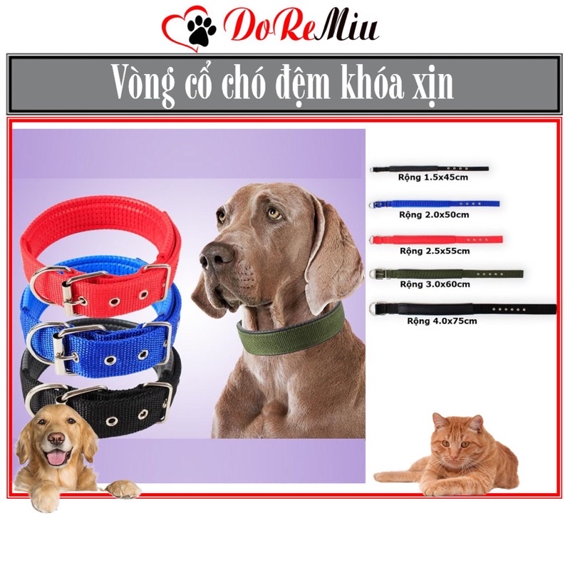 Vòng cổ đệm cho chó mèo 5 size