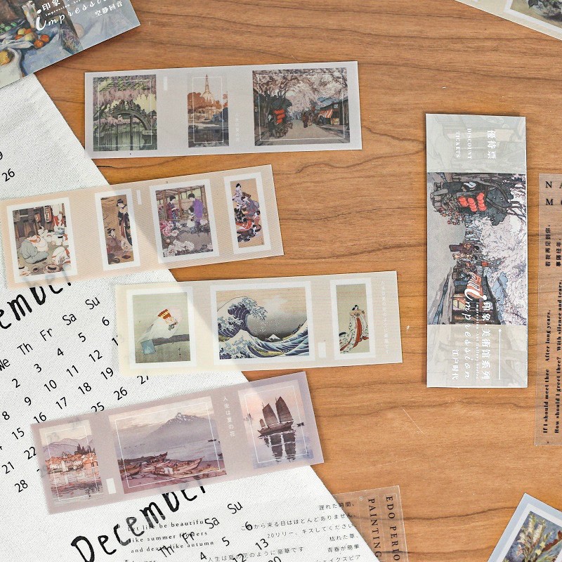 Set Sticker Phong Cách Artistic trang trí Bullet Journal, DIY, dán sổ, notebook