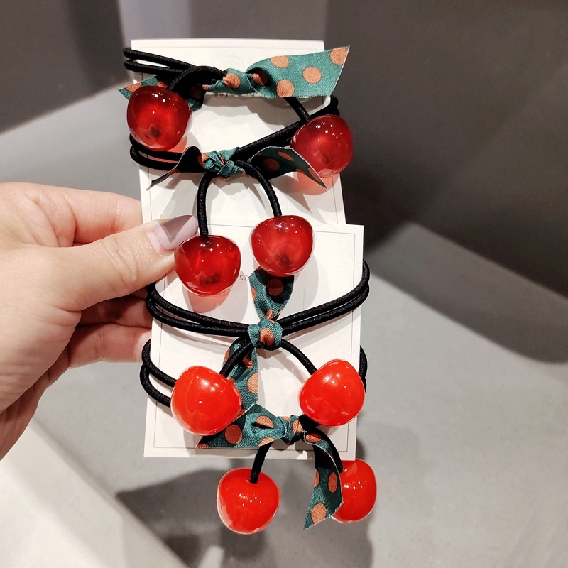 Dây Buộc Tóc Hình Trái Cherry Xinh Xắn Dành Cho Nữ