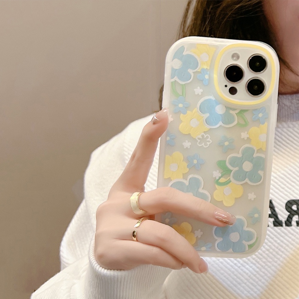 Ốp Điện Thoại TPU Mềm Chống Sốc In Hình Tranh Sơn Dầu Hoa Cho iPhone 11 12 13 Pro max mini XS max xr 7 8 se2020 plus