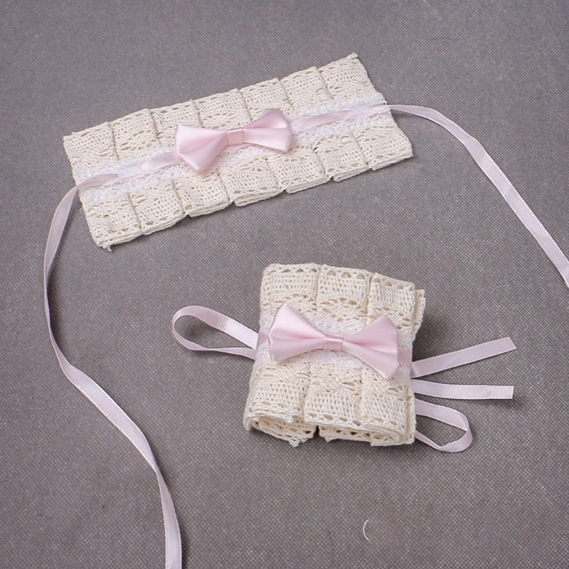 Youyo Vòng Tay Phối Ren Ruy Băng Phong Cách Lolita Vintage Nhật Bản Ngọt Ngào Hóa Trang Cô Hầu Gái Co