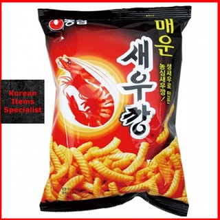 Kẹo tôm cay hương vị hàn quốc snack 90 gam nongshim bánh cracker tôm cay nongshim 90g