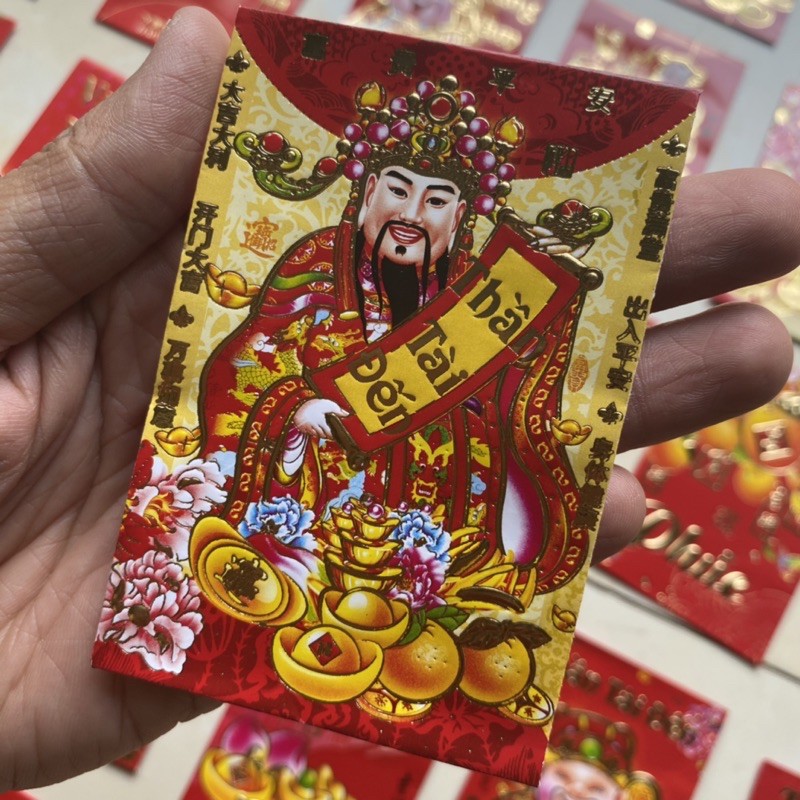 10 bao lì xì chữ nỗi Ánh Vàng (7x11cm)