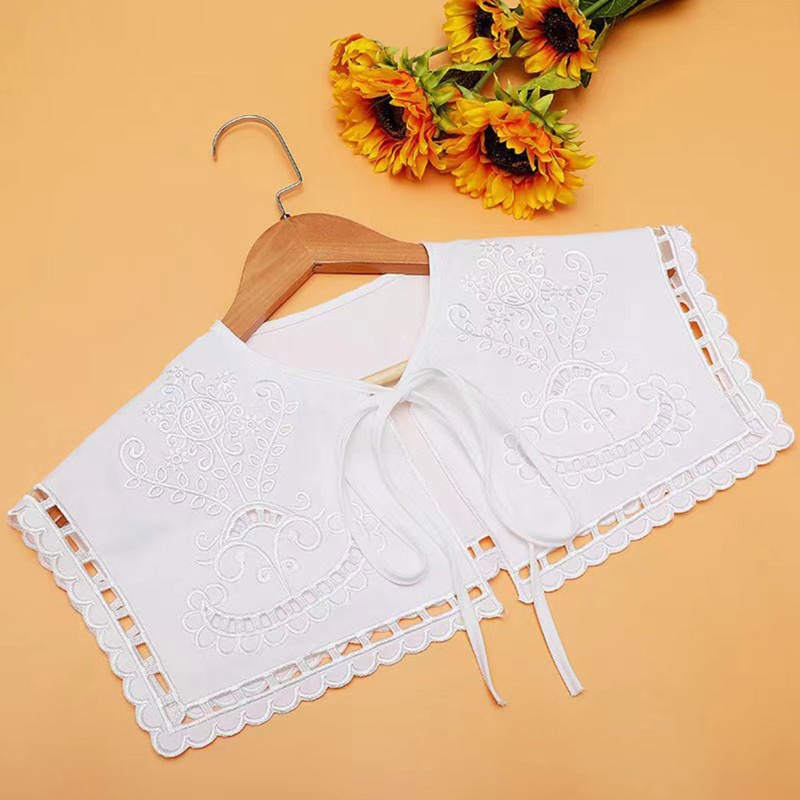 Khăn Choàng Cổ Thủy Thủ Thêu Họa Tiết Vỏ Sò Rỗng Cho Nữ