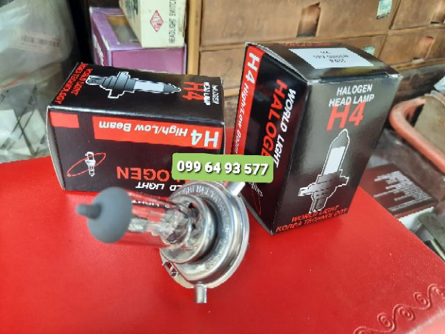 Bóng đèn Halogen ô tô, xe máy H4 12v 60/55w chính hãng