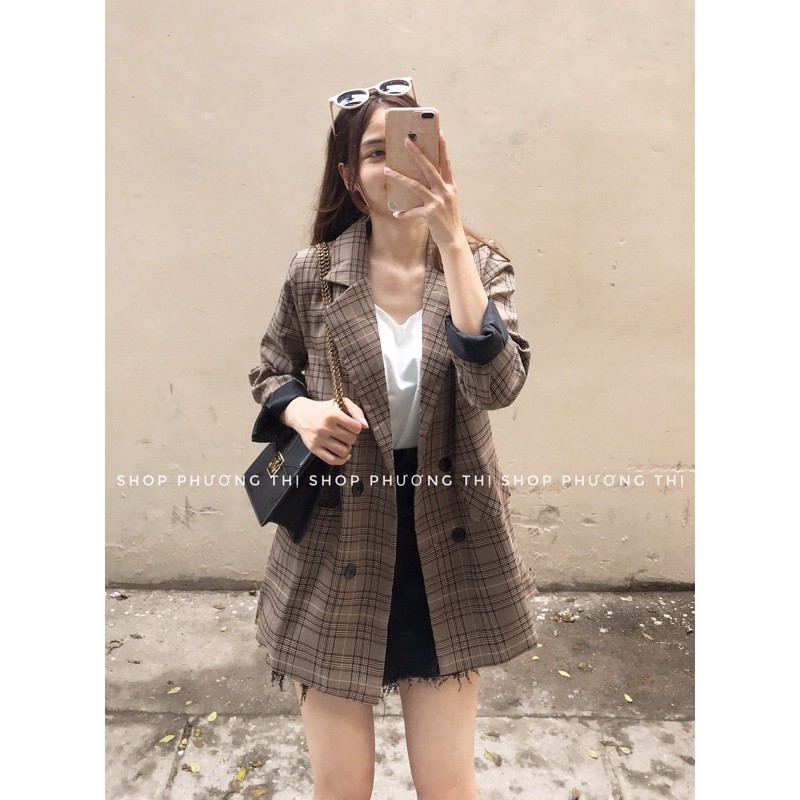 Áo blazer/vest nữ màu Nâu Tây siêu xinh (hàng có sẵn) | BigBuy360 - bigbuy360.vn