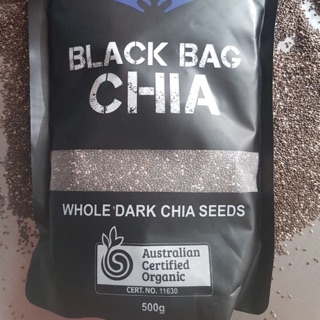 Hạt chia Úc Organic Chia Seeds túi đen 500g cao cấp ( hàng chuẩn khuyên khách k nên ham rẻ