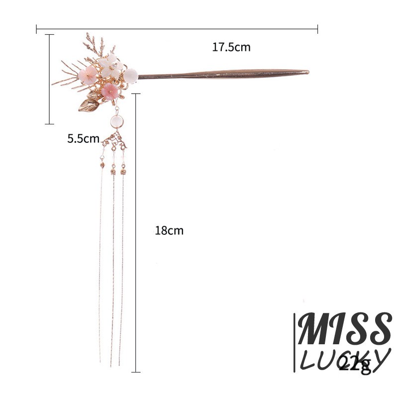 Trâm cài tóc tua rua phong cách retro thời trang cho nữ