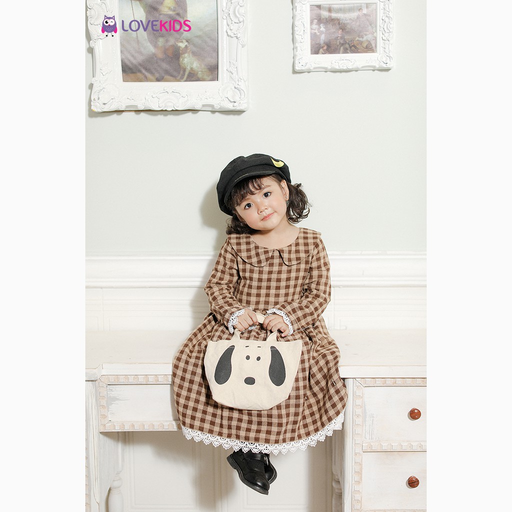 Váy tiểu thư vintage viền ren - Lovekids