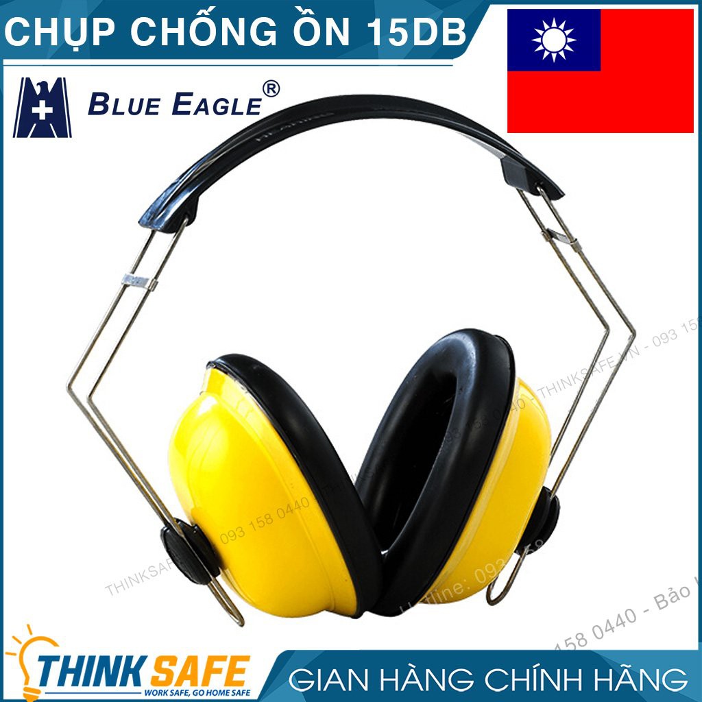 Chụp tai giảm ồn Blue Eagle EM65 - Chụp tai chống ồn dùng trong công trường và nơi có tiếng ồn lớn - Bảo hộ Thinksafe