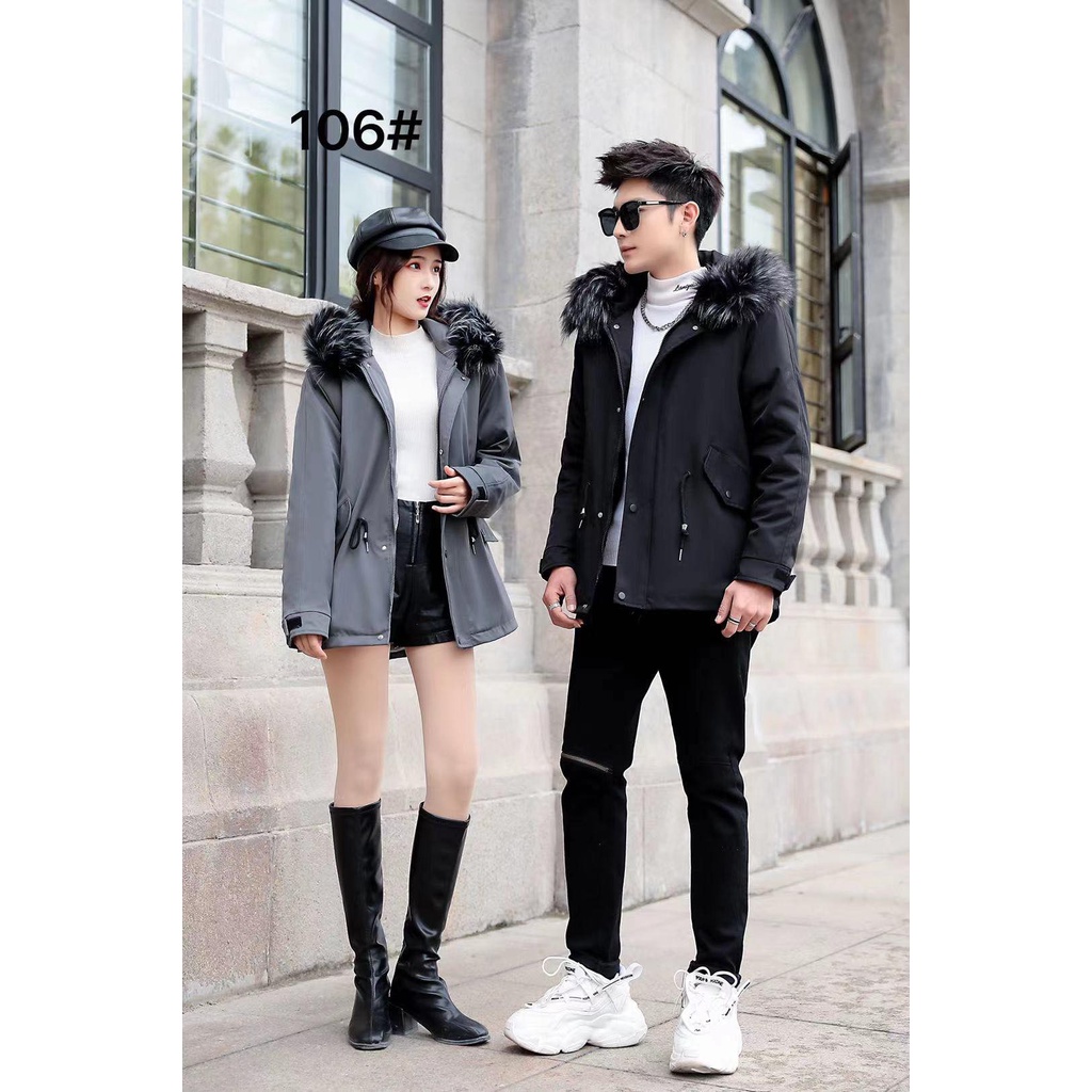 Áo Khoác Phao Mũ Lông Hàng Cao Cấp, Áo Phao Nam Nữ Mũ Lông Siêu Mềm Siêu Ấm