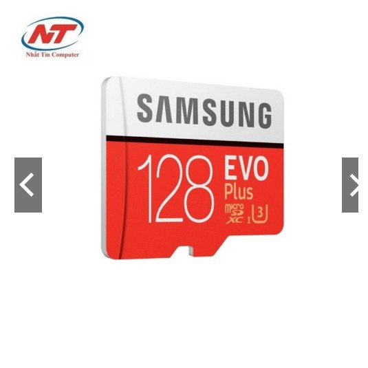 [Mã ELMS5 giảm 7% đơn 300K] Thẻ nhớ MicroSDXC Samsung Evo Plus 128GB UHS-I U3 100MB/s (Đỏ) + Tặng Adapter Samsung