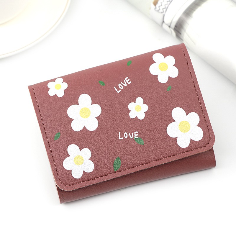 Ví Da Mini Cầm Tay Nữ XinhStore Hoa